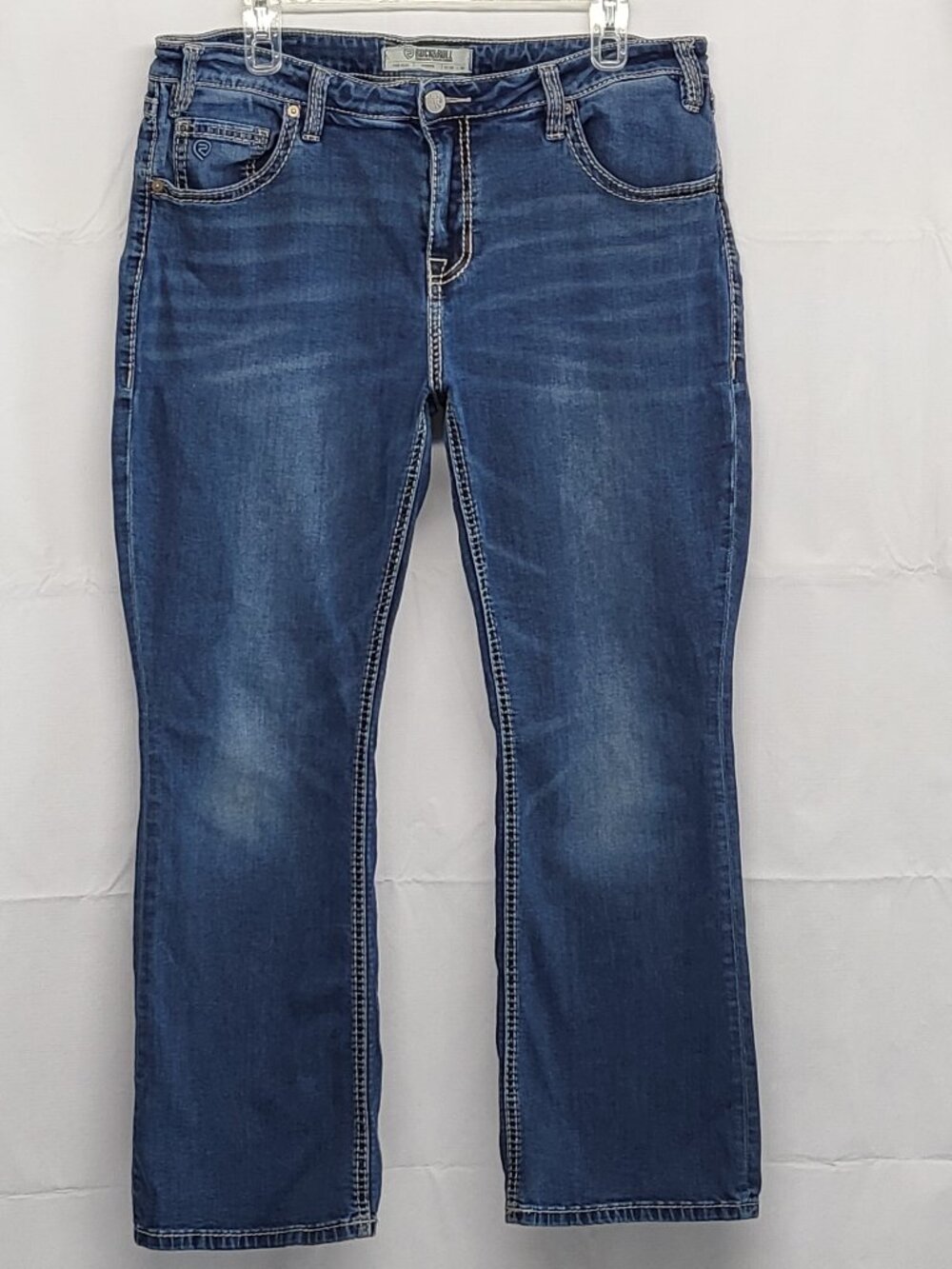 Rock & Roll Denim Jeans Riding Women 36 X 28 (Tag33X30) Midrise Boot Cut